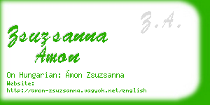zsuzsanna amon business card