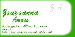 zsuzsanna amon business card